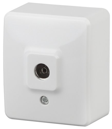 Розетка TV Оконечная накладная Эра Эксперт 1-м. белый картинка